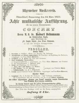 Programmzettel von 1851