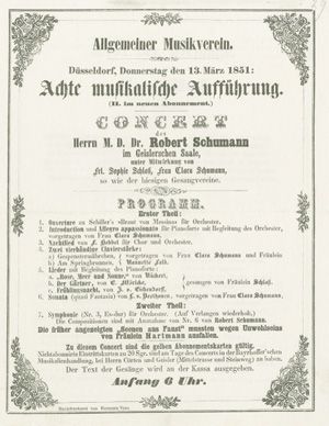 Programmzettel von 1851