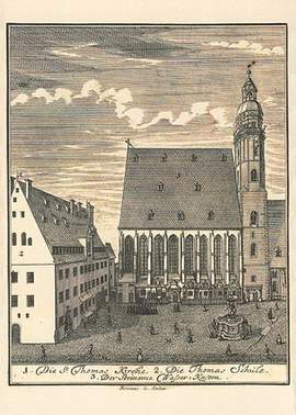 Thomaskirche und Thomasschule in Leipzig