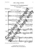 Johannes Brahms: Six Love Songs Product Image