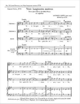 Antonio Lotti: Vere languores nostros
