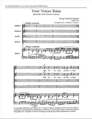 Georg Friedrich Händel: Chandos Anthem VI: Your Voices Raise