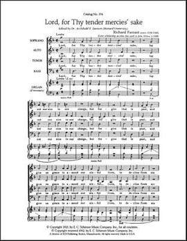 Richard Farrant: Lord, For Thy Tender Mercies' Sake