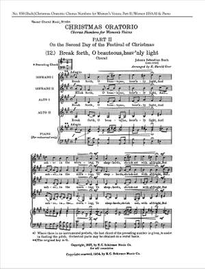 Johann Sebastian Bach: Christmas Oratorio, Part 2: Choruses