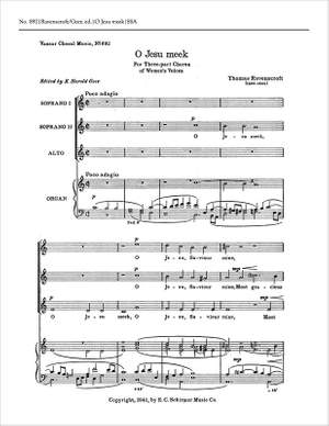 Thomas Ravenscroft: O Jesu Meek