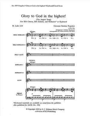 Giovanni Battista Pergolesi: Glory to God in the Highest