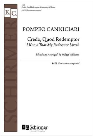 Pompeo Canniciari: Credo, Quod Redemptor