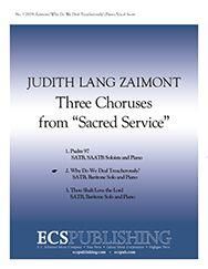 Judith Lang Zaimont: Sacred Service: Why Do We Deal Treacherously?