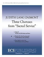 Judith Lang Zaimont: Sacred Service: Why Do We Deal Treacherously?