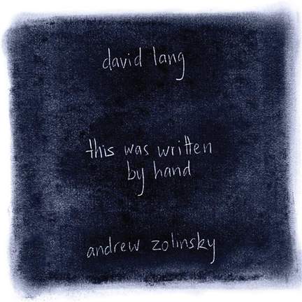 Lang, D: this was written by hand