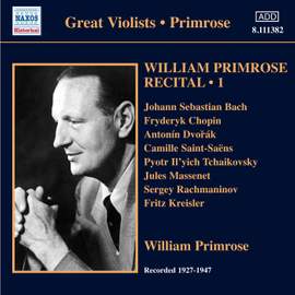 William Primrose Recital Volume 1