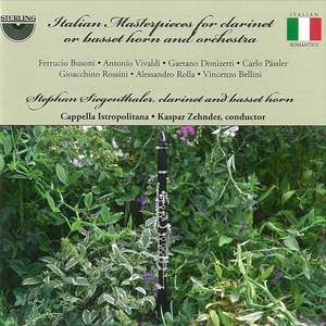 Italian Masterpieces for Clarinet or Basset-horn and Orchestra Product Image