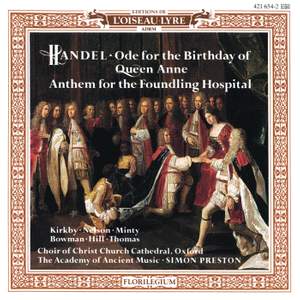 Handel: Ode for the Birthday of Queen Anne