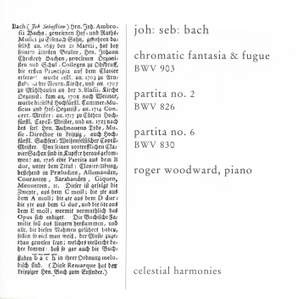 JS Bach: Chromatic Fantasia and Fugue, Partitas Nos. 2 and 6