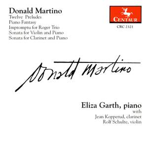 Donald Martino: Solo Piano and Chamber Works