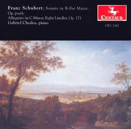 Schubert: Piano Sonata No. 21, 12 Deutsche Ländler