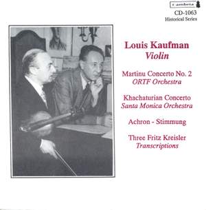 Louis Kaufmann in Recital