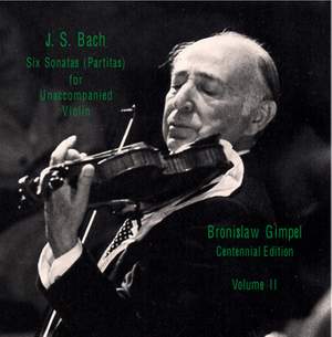 JS Bach: Sonatas & Partitas for Unaccompanied Violin, Vol. 2
