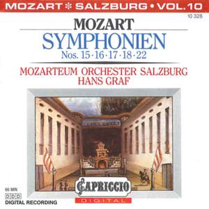 Mozart: Symphonien Nos. 15, 16, 17, 18 & 22