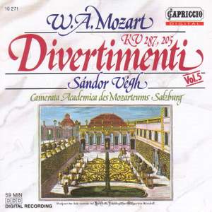 Mozart: Divertimenti K. 205 and 287