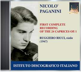 Paganini: Caprices for solo violin, Op. 1 Nos. 1-24