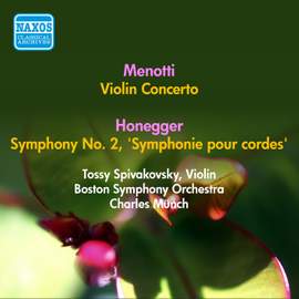 Menotti: Violin Concerto in A Minor