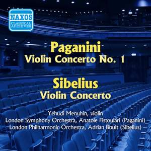 Paganini: Violin Concerto No. 1 & Sibelius: Violin Concerto