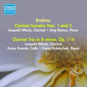 Brahms: Clarinet Sonatas Nos. 1 & 2