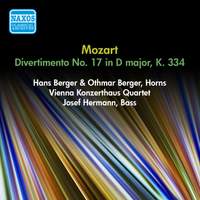 Mozart: Divertimento No. 17 in D major K334