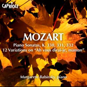 Mozart: Piano Sonatas Nos. 10 - 12