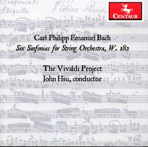Bach, C P E: Hamburg Symphonies (6) for Strings, Wq. 182 (H657-662)
