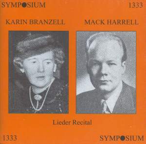 Lieder Recital: Karin Branzell - Mack Harrell