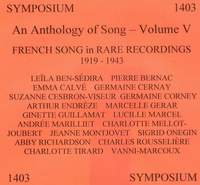 An Anthology of Song, Vol. 5 (1910-1943)