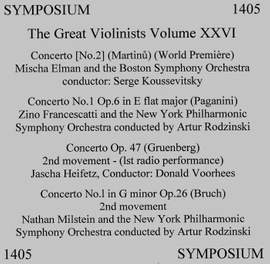 The Great Violinists, Vol. 26 (1944, 1945)