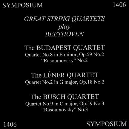 Great String Quartets play Beethoven