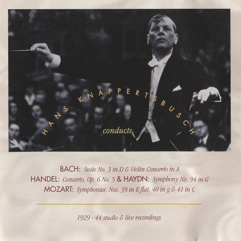 Knappertsbusch conducts Handel, Bach and Pfitzner - Archipel