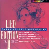 Mendelssohn-Hensel: Lied Edition, Vol. 1