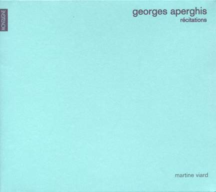 Aperghis: Recitations (14), Op. 46