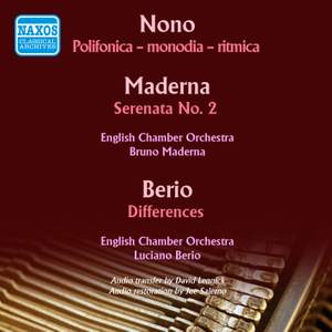 Nono, Maderna & Berio: Works for Chamber Orchestra