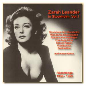 Icons of German Cinema: Zarah Leander in Stockholm, Vol. 1 (1930-1953)