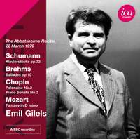 Emil Gilels plays Schumann, Brahms & Chopin