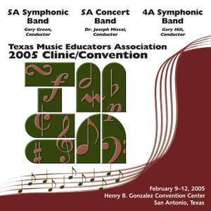2005 Texas Music Educators Association (TMEA): All-State 5A Symphonic Band, All-State 5A Concert Band & All-State 4A Symphonic Band