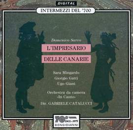 Sarri: L'impresario delle canarie, Coronatemi il crine & Flute Sonata