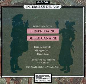 Sarri: L'impresario delle canarie, Coronatemi il crine & Flute Sonata