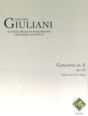 Mauro Giuliani: Concerto for Guitar, Strings and Timpani, opus 30