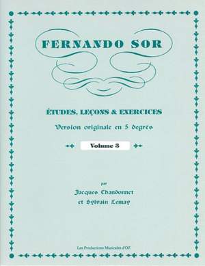 Fernando Sor: Etudes, leçons et exercices, vol. 3