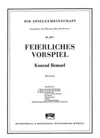 Konrad Bemsel: Feierliches Vorspiel