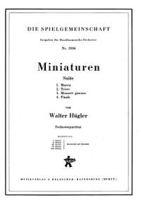 Walter Huegler: Miniaturen Suite