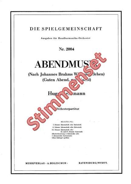 Hugo Herrmann: Abendmusik