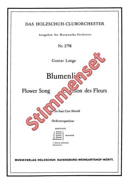 Gustav Lange: Blumenlied